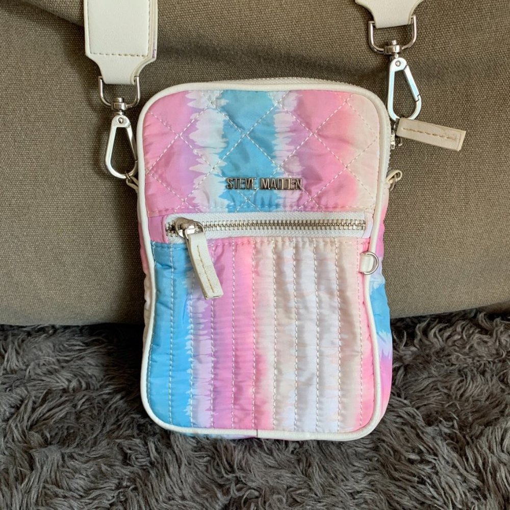 Steve Madden Pink and Blue tie-dye Crossbody Bag